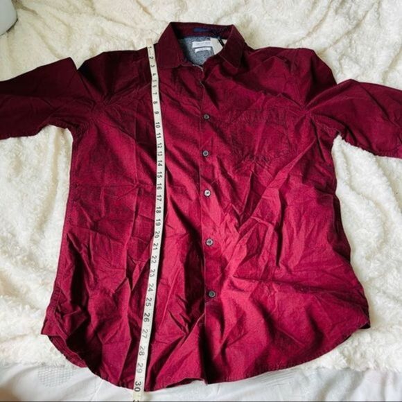 Cactus Man • NWT Maroon Long Sleeve Dress Shirt - Picture 6 of 9